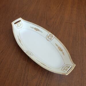 Vintage Noritake Gold Moriage Celery Dish Serving tray